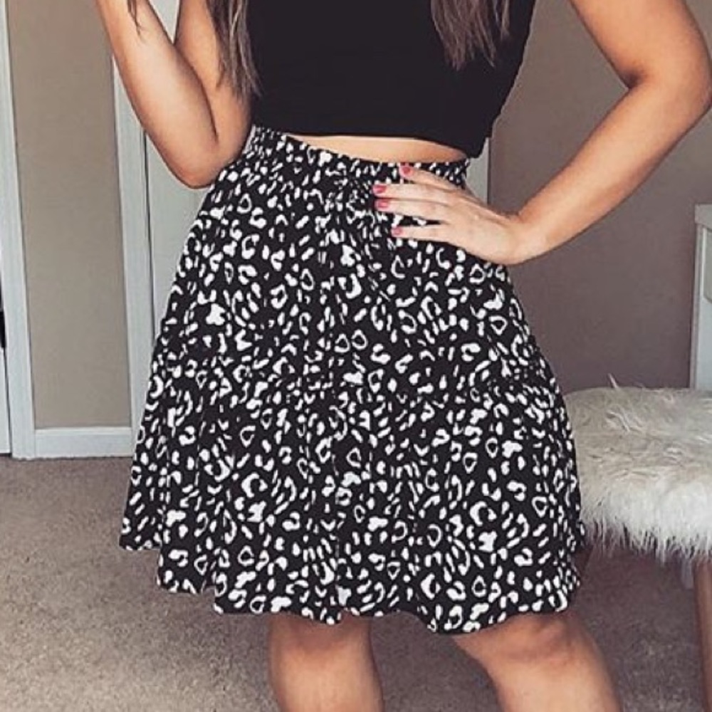 Cheetah print skirt